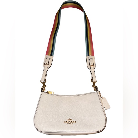 Coach Handbags - COACH JES BAGUETTE CROSSBODY PURSE W/RAINBOW STRAP & GOLD HARDWARE #C7265